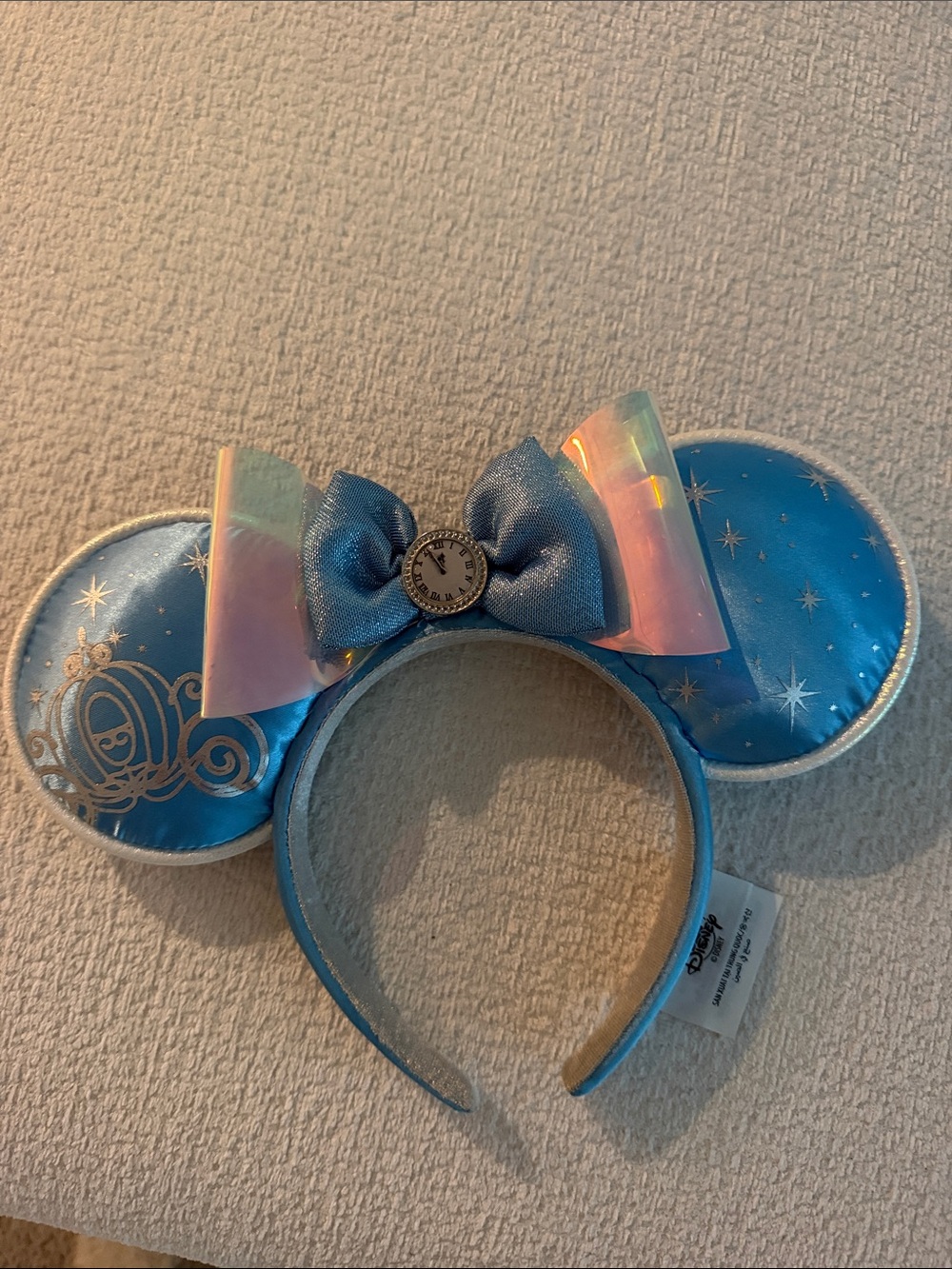 Disney Iridescent Blue Cinderella Mouse Ears Headband